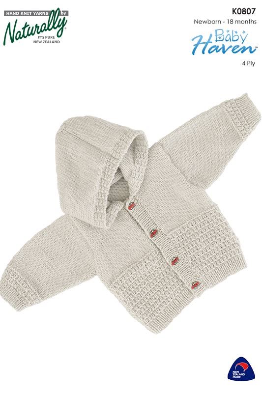 Naturally K0807 Hoodie Jacket in 4 Ply