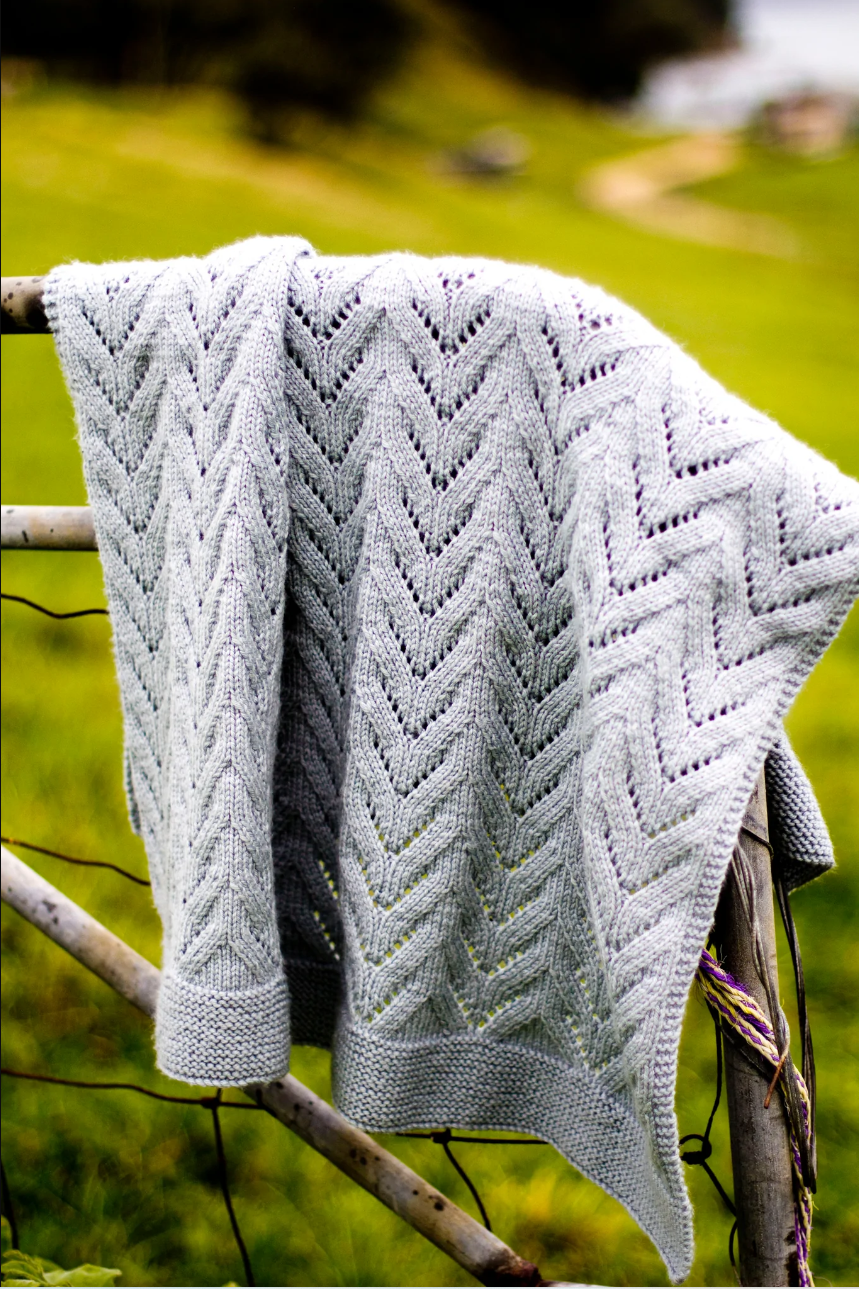 Twisty Lace Blanket BC11 in 8 Ply