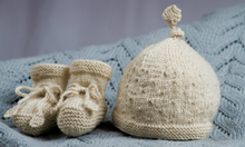 Load image into Gallery viewer, Rock a Bye Baby Hat and Booties BC33 in 4 Ply
