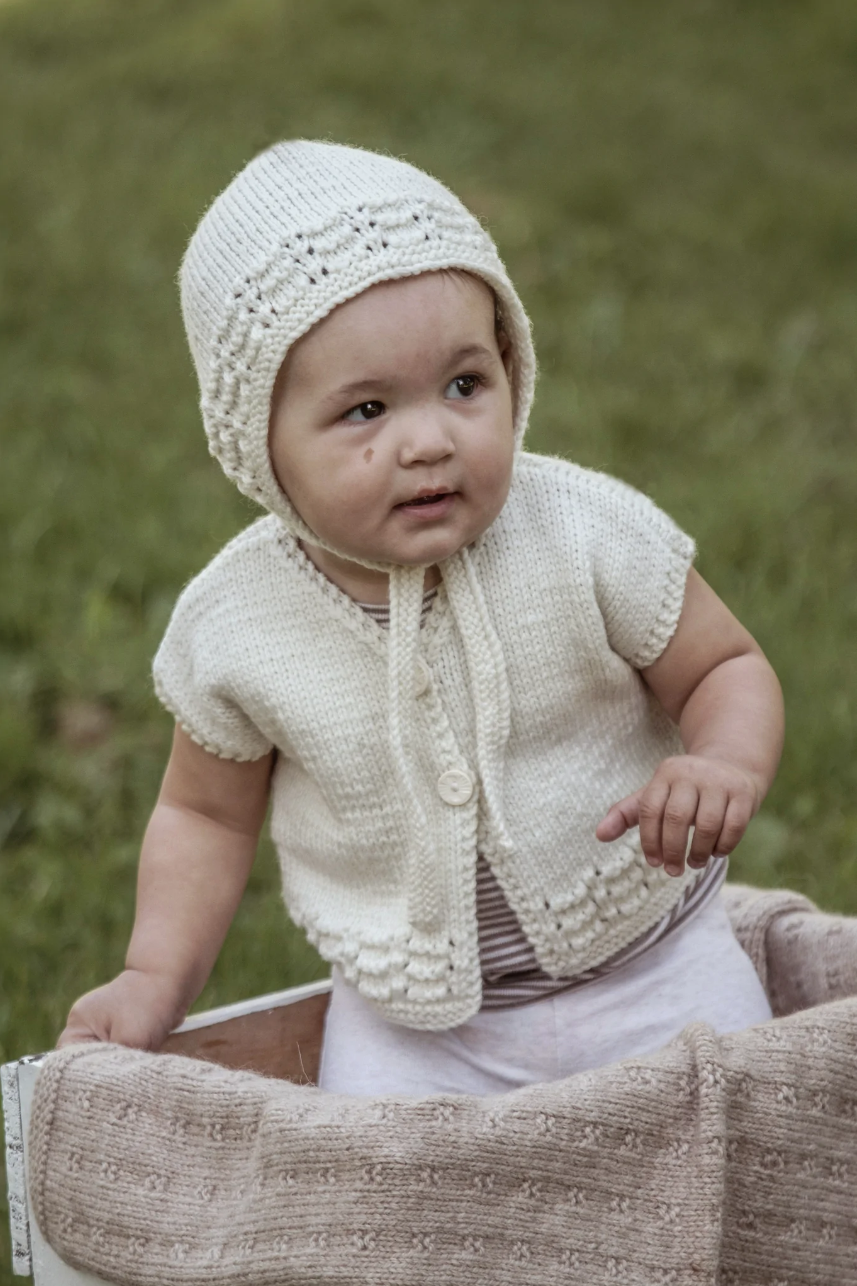 Ava Vest and Bonnet BC58 in 8 Ply