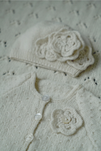 Load image into Gallery viewer, Brittany Floral Cardi, Hat and Shoes BC93 in 4 Ply
