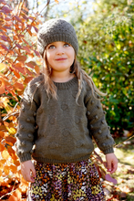 Load image into Gallery viewer, Olive Sweater and Hat LF39 in 8 Ply
