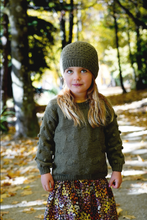 Load image into Gallery viewer, Olive Sweater and Hat LF39 in 8 Ply
